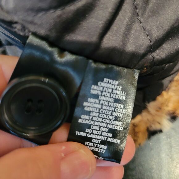 Sanctuary Sierra Print Faux Fur Coat Fleece Lining Leopard & Sherpa Size 1X NWT - Picture 9 of 10